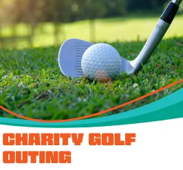 A teed up ball and a golf club.