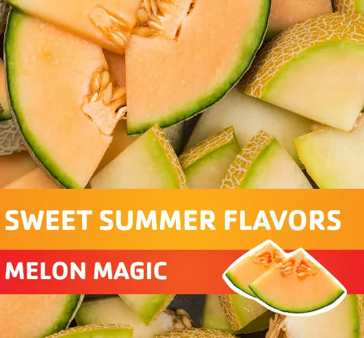 Cantaloupe and honeydew melons.